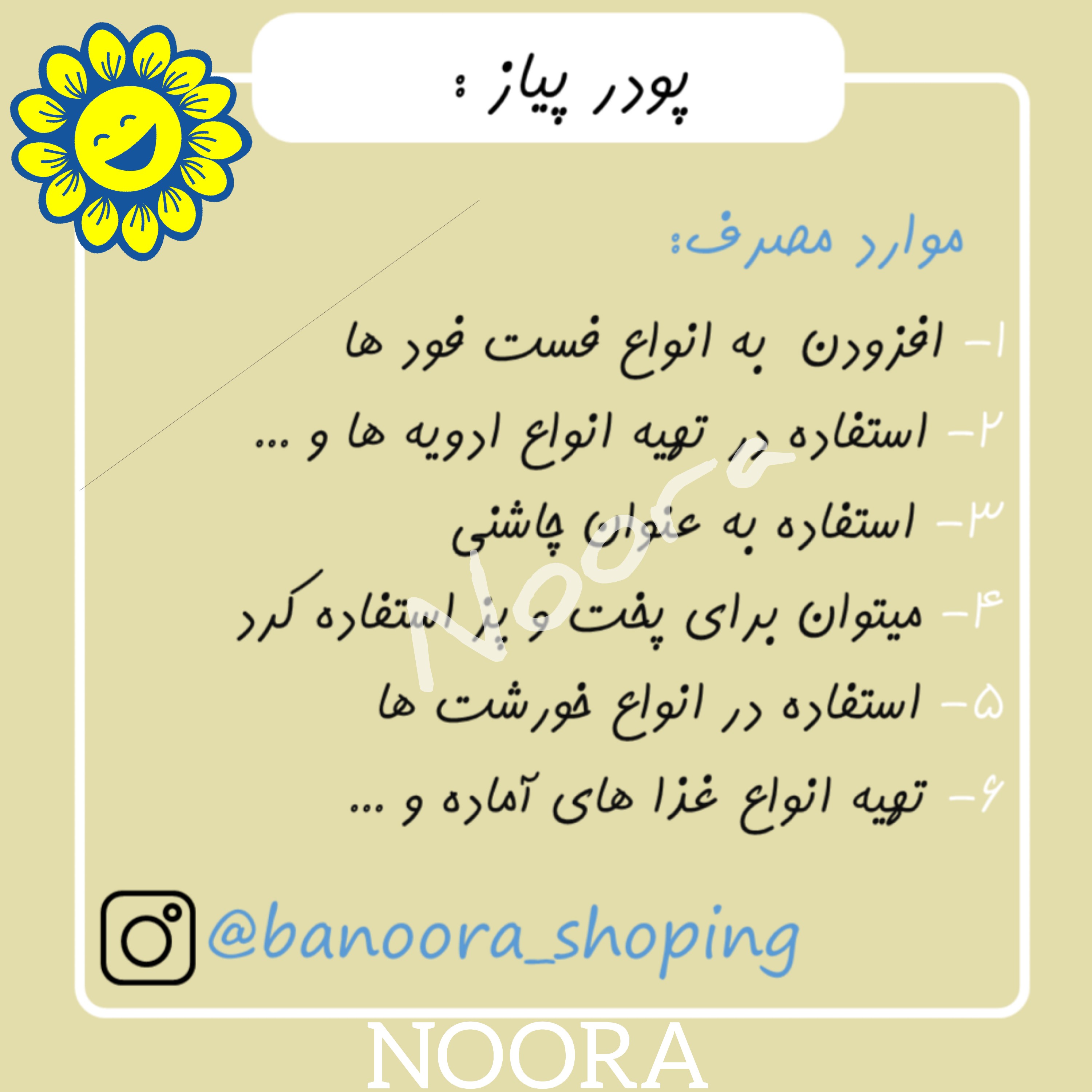 پودر پیاز نورا فود 100 گرمی