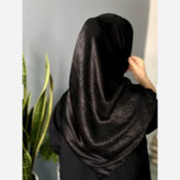 روسری کوپرا ابریشم واکسی مشکی قواره متوسط (شامل هدیه)