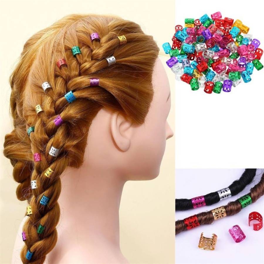 مهره مو رنگی وارداتی یک بسته 10 عددی در چهارطرح ستاره،قلب، گل، گرد.