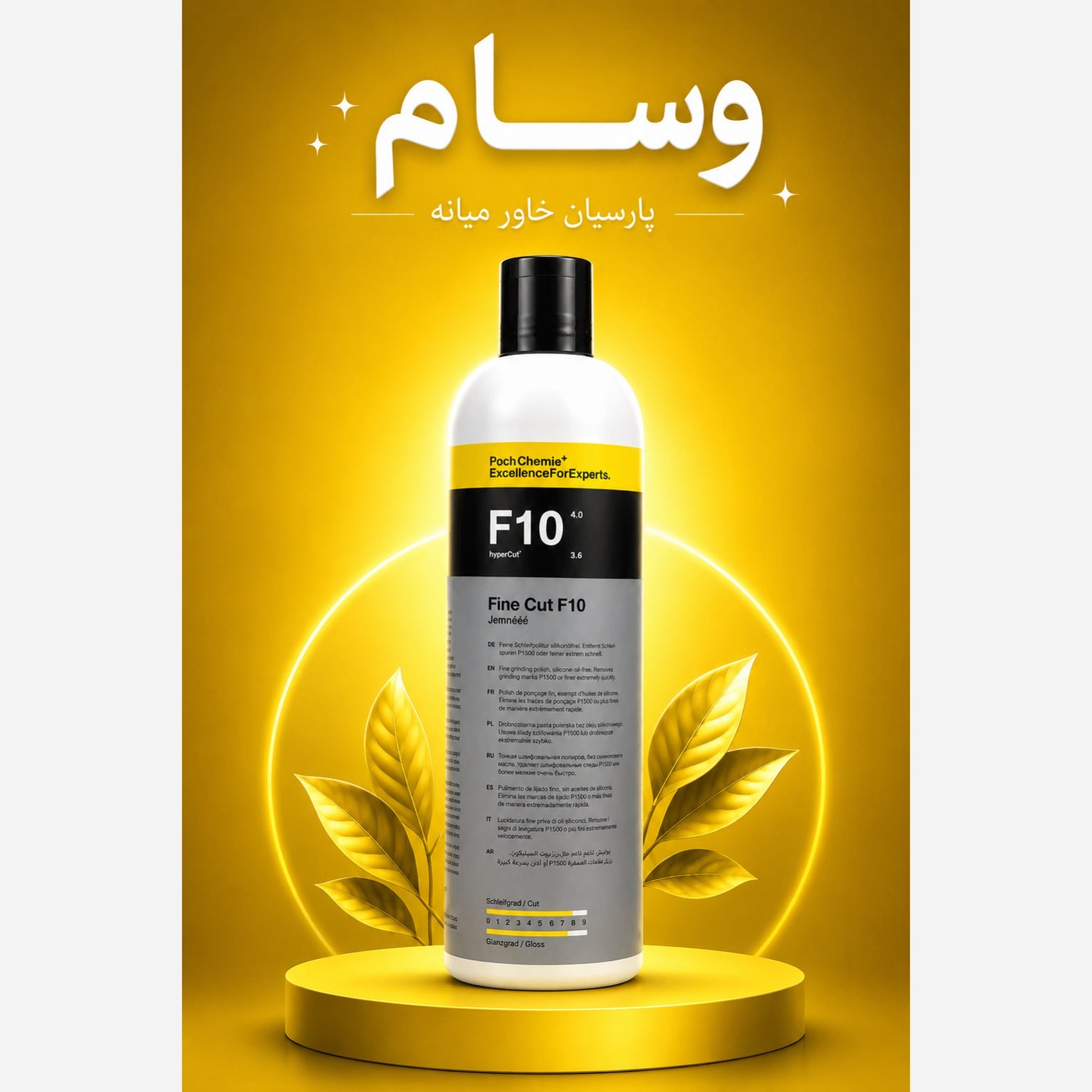 پولیش نرم صادراتی وسام نانو پوچمی F10 حجم 250 میلی لیتر