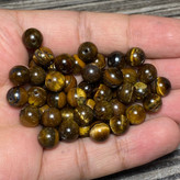 مهره سنگ چشم ببر طبیعی سایز هشت میل