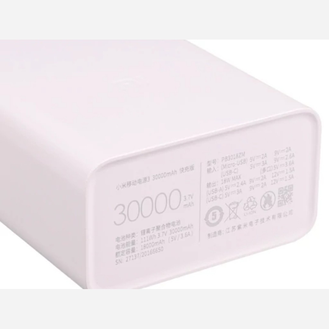 پاوربانک 30000 شیائومی گلوبال فست شارژ (ارسال رایگان)
