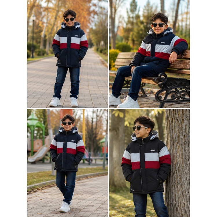 کاپشن پسرانه جنس تی سی