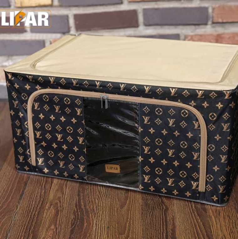باکس نظم دهنده لباس ارگانایزر برزنتی تاشو اسکلت فلزی لیپار سایز 4