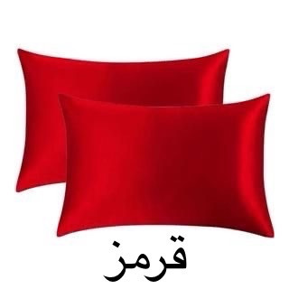 روبالشتی ساتن ابریشم ساده وارداتی مدل پاکتی تک عددی +اسکرانچی هدیه