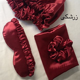 روبالشتی ساتن ابریشم ساده وارداتی مدل پاکتی تک عددی +اسکرانچی هدیه