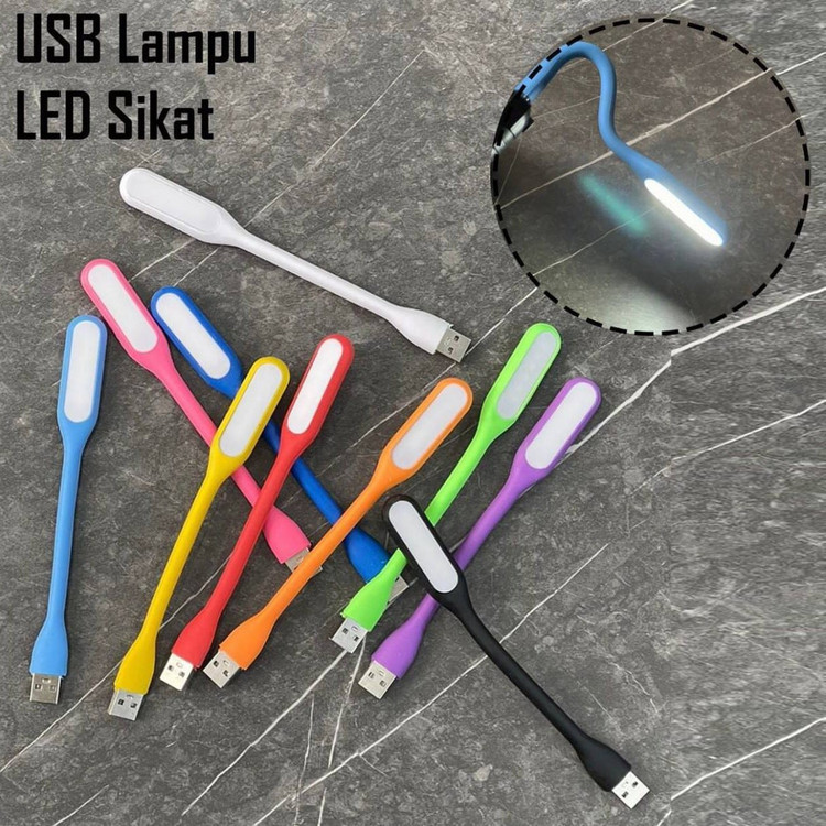 چراغ مطالعه LED یو اس بی (معروف به چراغ مسواکی) مدل Flexible USB Light،جنس بدنه از سیلیکون درجه یک (چراغ خواب)