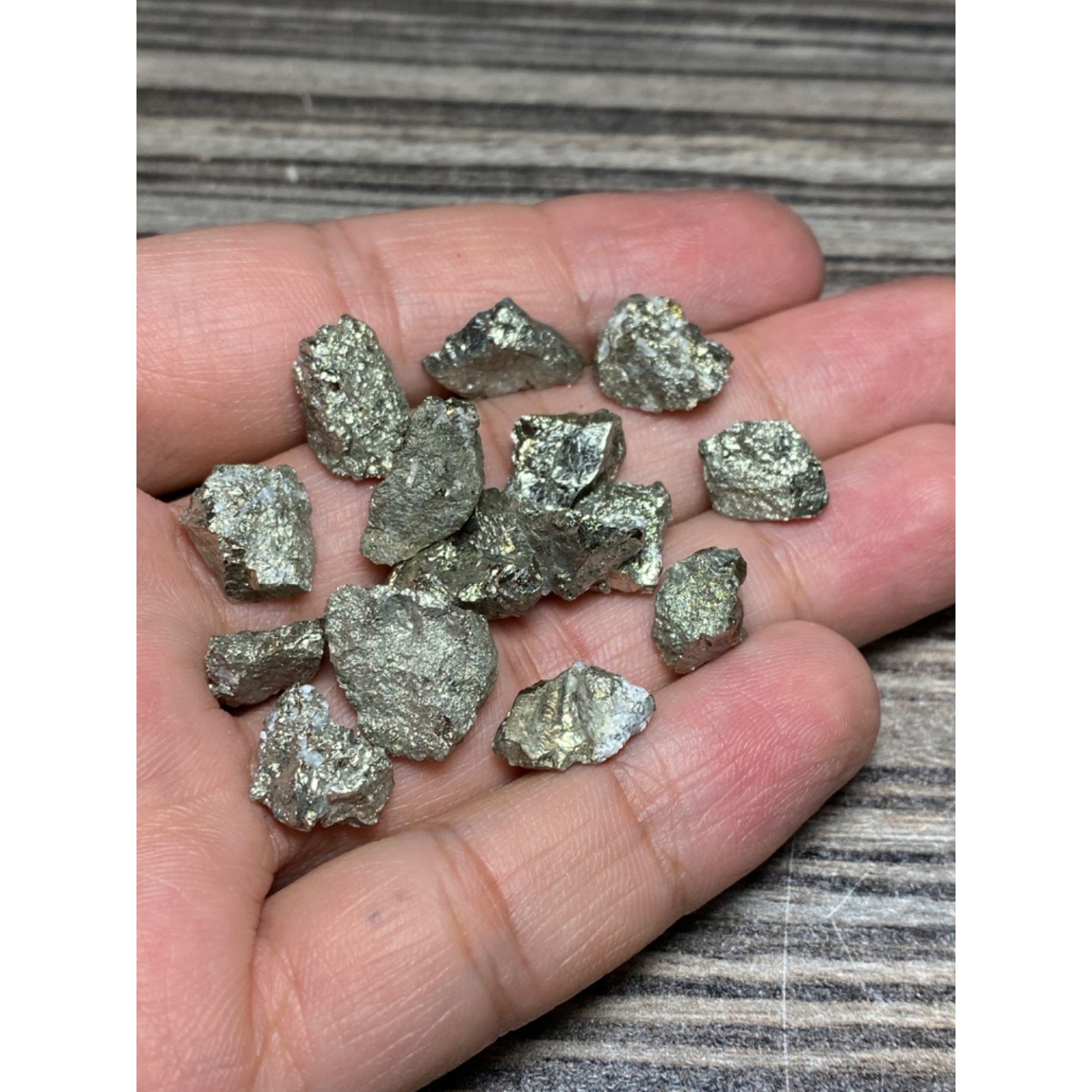 سنگ راف پیریت طبیعی کوچک پک 15 عددی