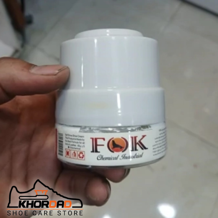 واکس سفید گچی کفش و کاپشن (fok) 60 گرم(مخصوص کفش های اسپرت سفید و لژ کفش های سفید)