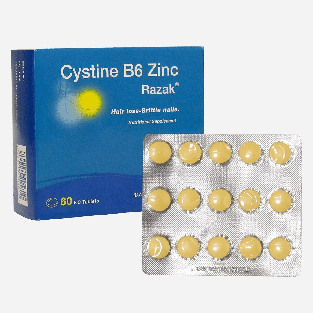 سیستین ب6 زینک رازک 60 عدد