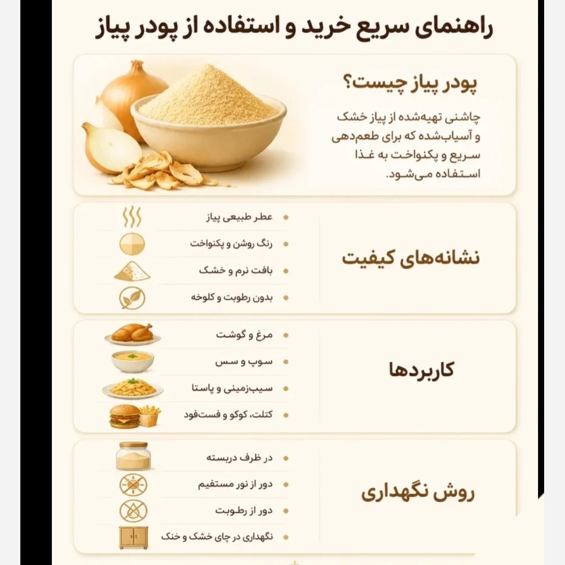 پودر پیاز 250گرم برند مشرق زمین