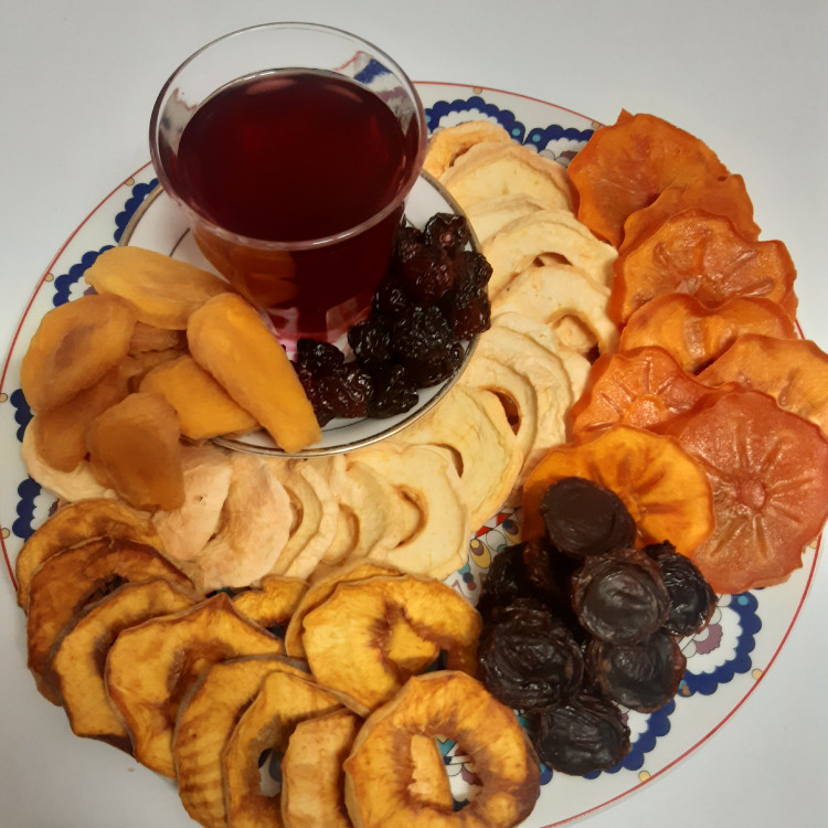 میوه خشکِ تازه مخلوط6میوه(250 گرم)