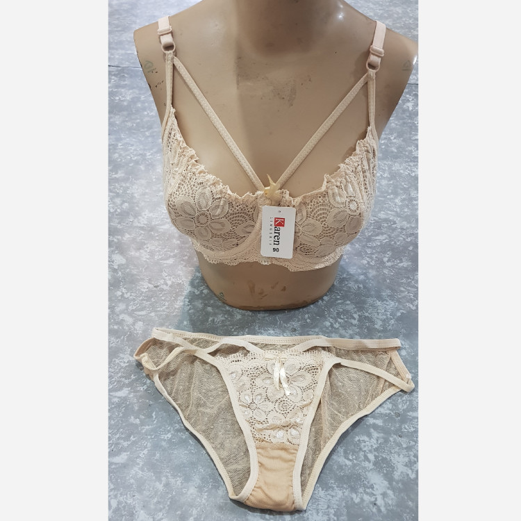 ست شورت و سوتین فنردار توری هارنس دار سایز 75 و 80 و 85 و 90