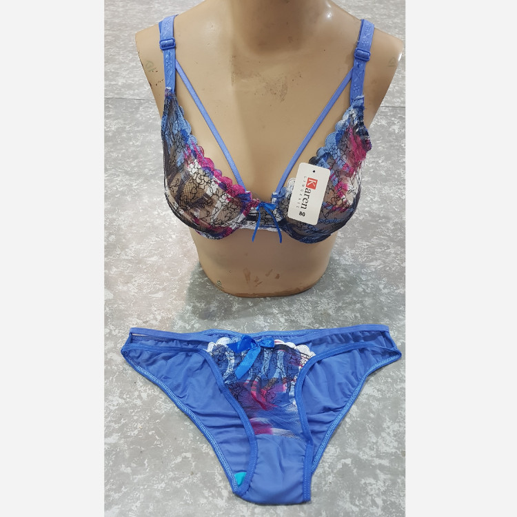 ست شورت و سوتین فنردار توری هارنس دار سایز 75 و 80 و 85 و 90