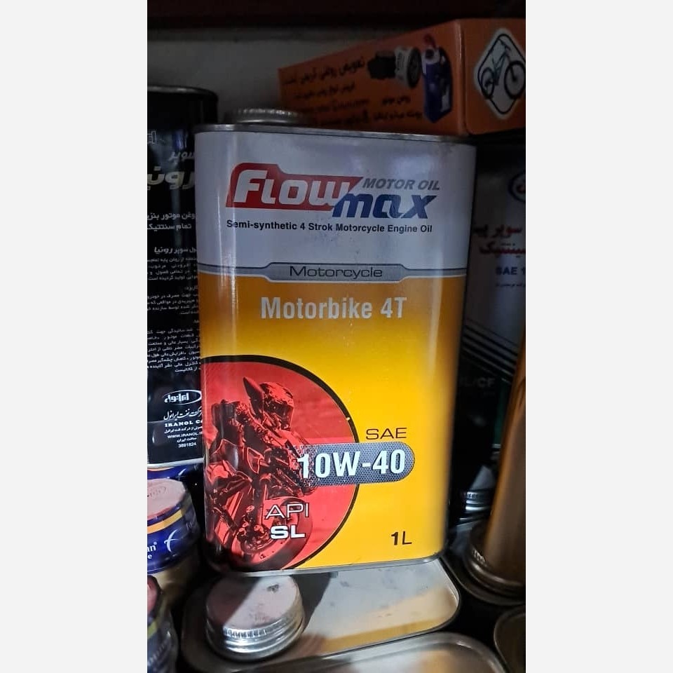 روغن موتور سیکلت فلومکس مدل Motorbike SAE 10W40 sl حجم 1 لیتر پلاستیکی