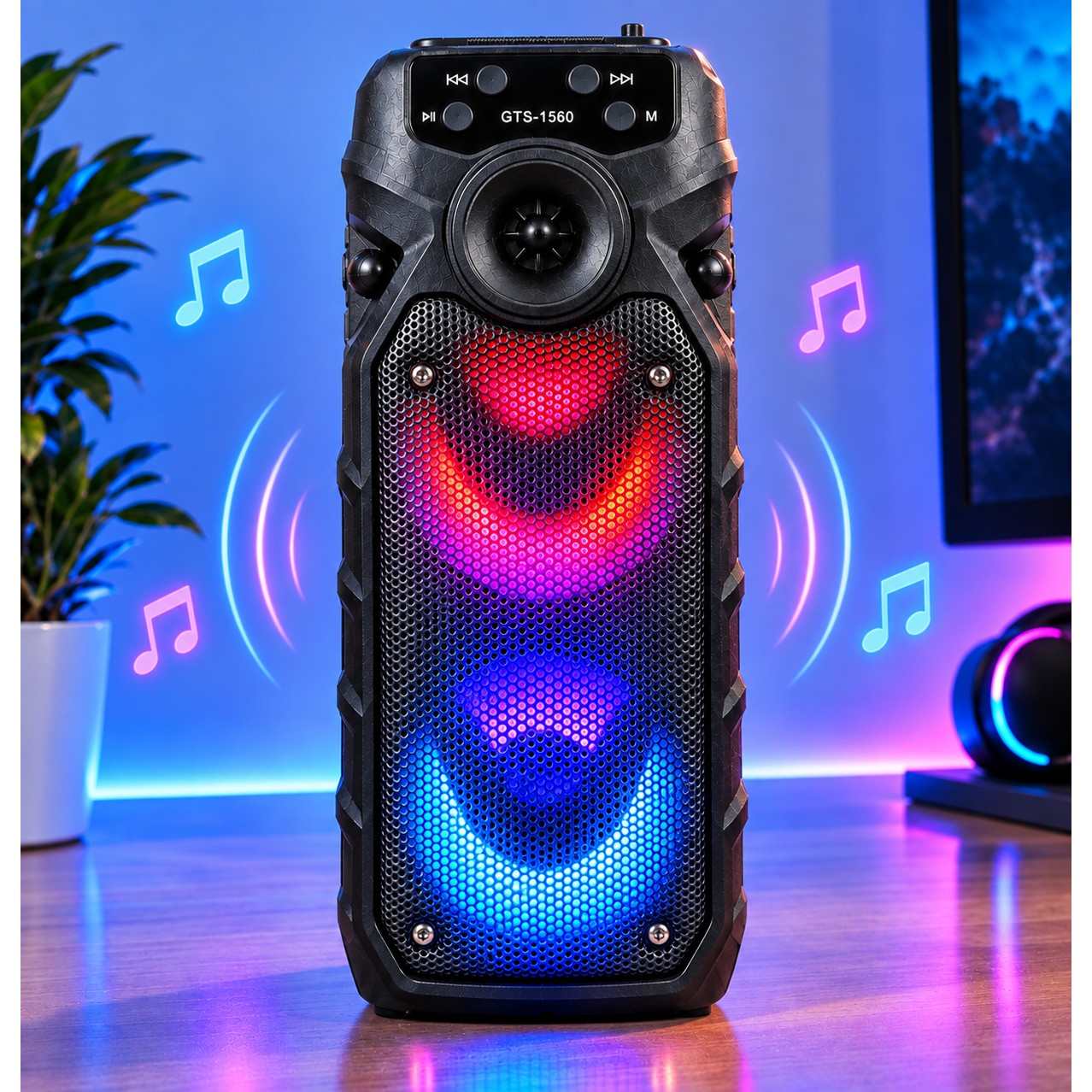 اسپیکر شارژی مدل gts 1560