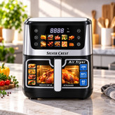 سرخکن بدون روغن سیلور کرست 16 لیتری دو المنت مدل SC-6090DG با پنجره شیشهای، منوی لمسی و توان 6500 وات