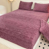 روتختی دونفره طرح گیس بافت(کاور تشک)(پس کرایه)