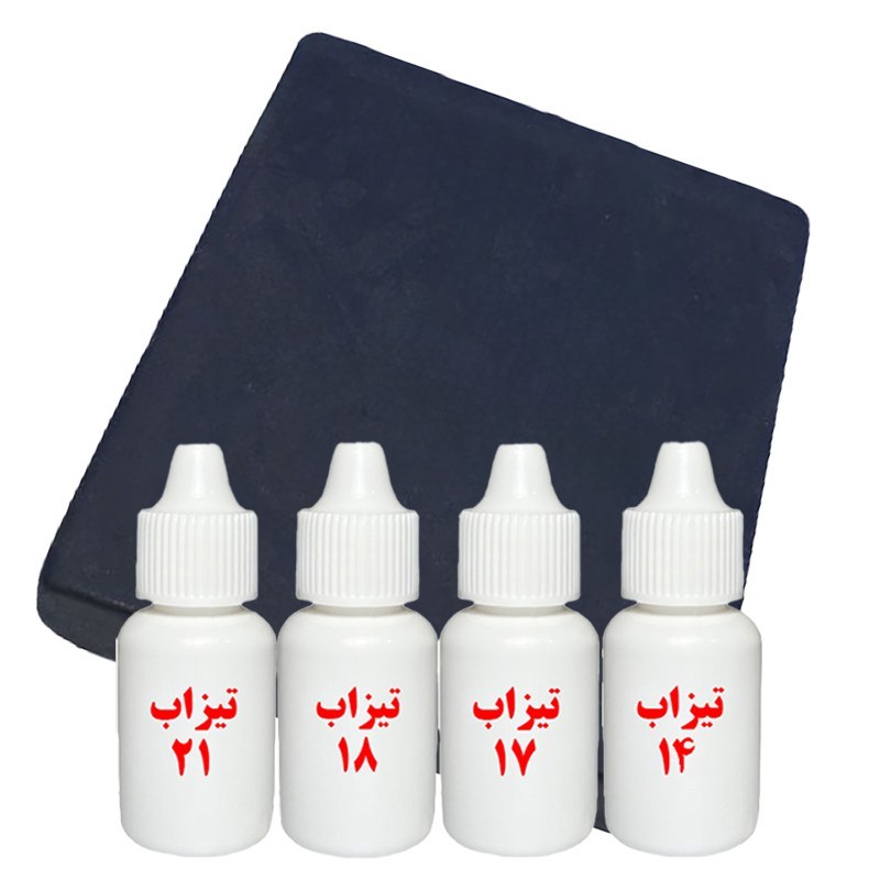 پک حرفه ای عیارسنجی طلا / سنگ محک + تیزاب با عیار مختلف
