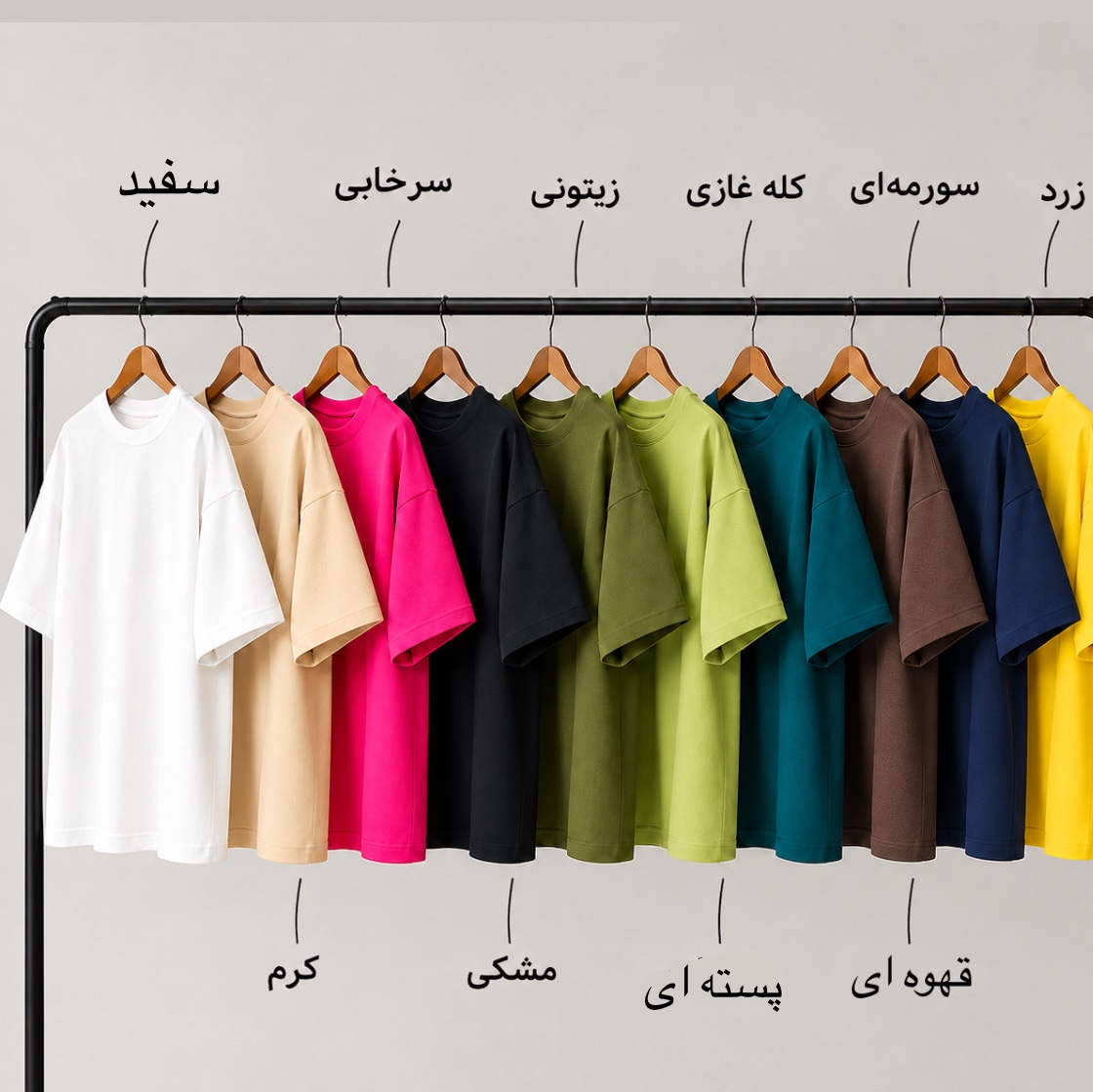 تیشرت باکسی مردانه نخ پنبه