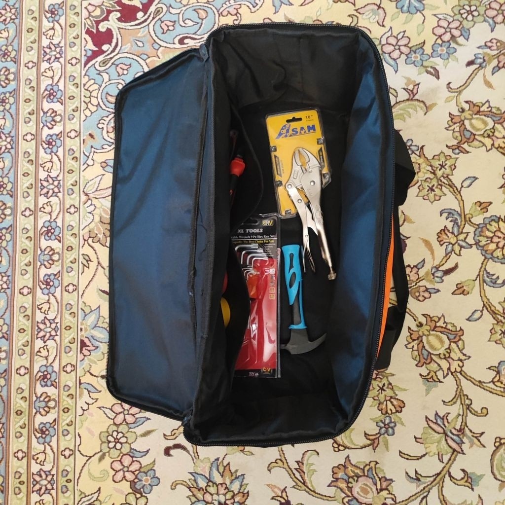 کیف ابزار برزنتی ضد آب 50سانتی 8 جیب تانوس مدل bag10