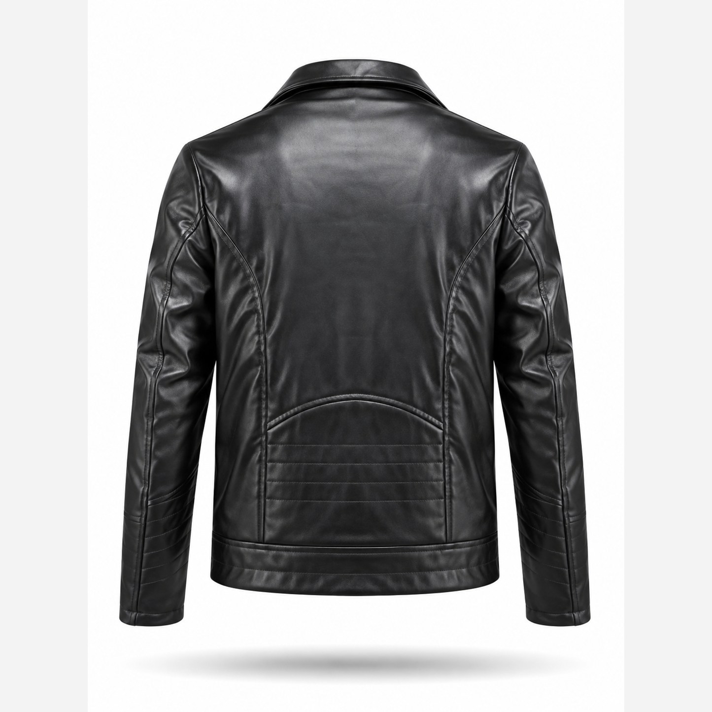 کاپشن مردانه چرم زیپ کج مشکی - در سایزها L- XL- XXL مناسب استفاده در پاییز و زمستان
