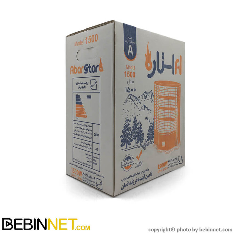 بخاری برقی فن دار ابر استار مدل 1500 Toyoset