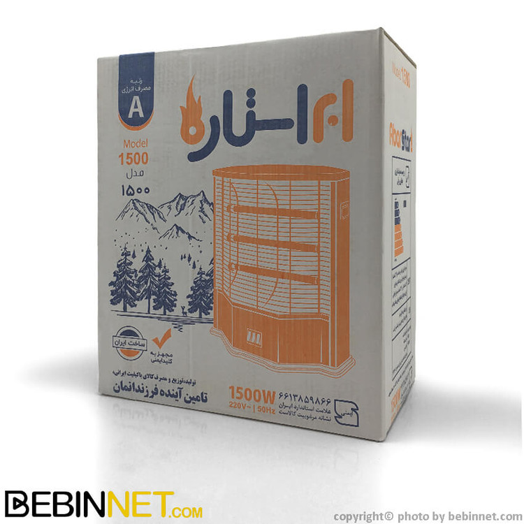 بخاری برقی فن دار ابر استار مدل 1500 Toyoset