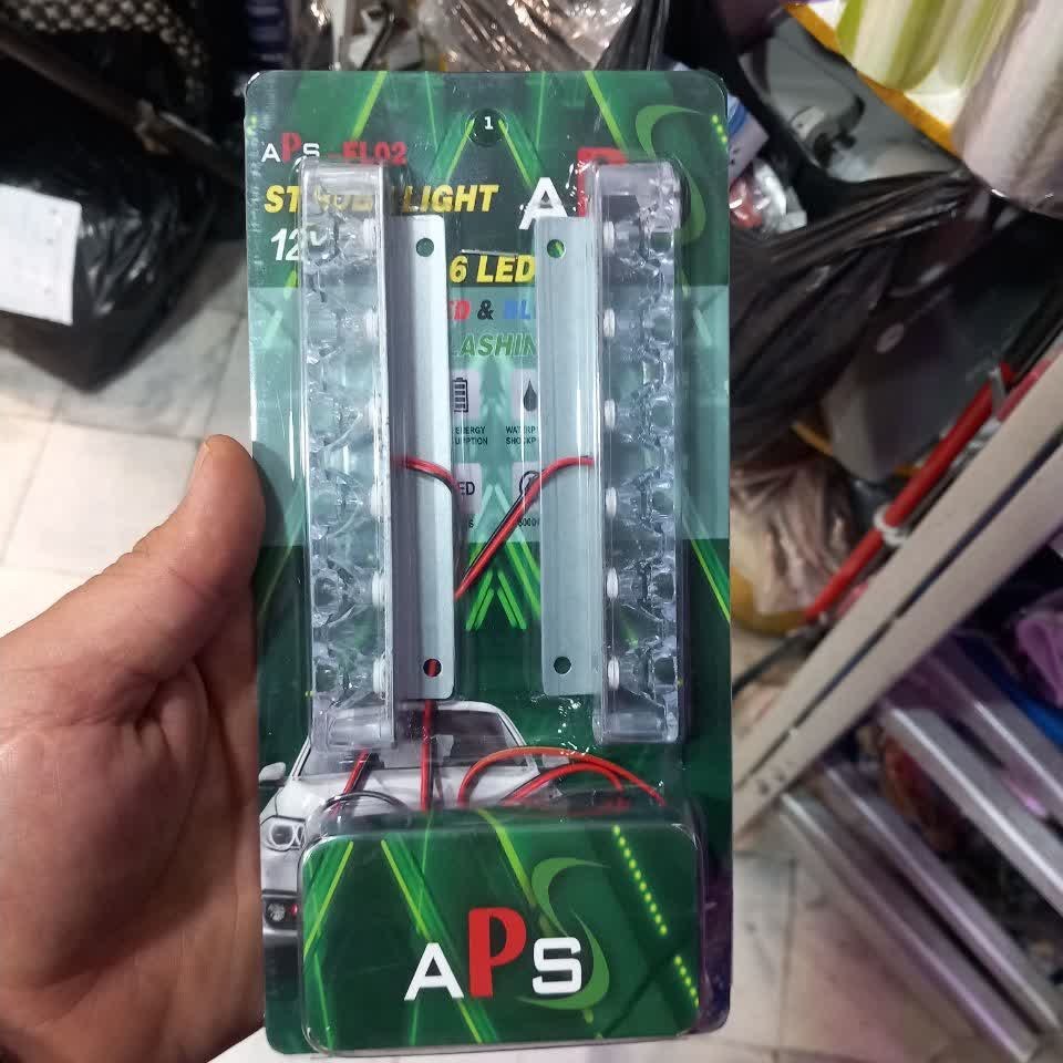 چراغ پلیسی 6 لنز جلو پنجره و سپر بسته 2عددی
