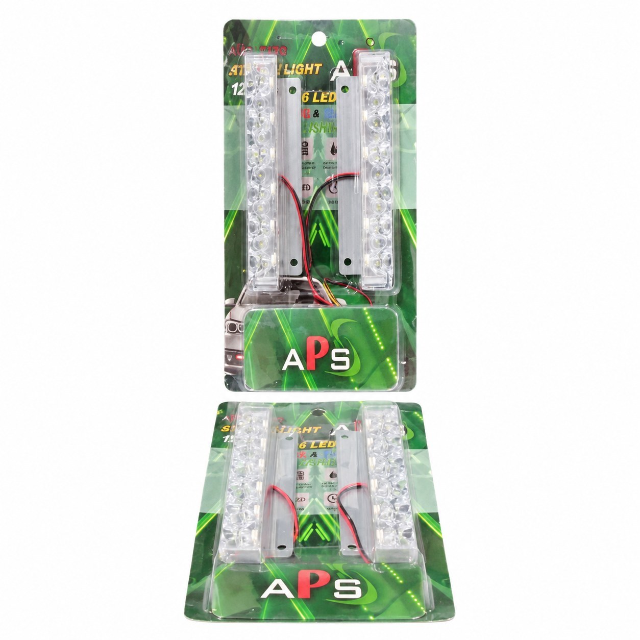 چراغ پلیسی 6 لنز جلو پنجره و سپر بسته 2عددی