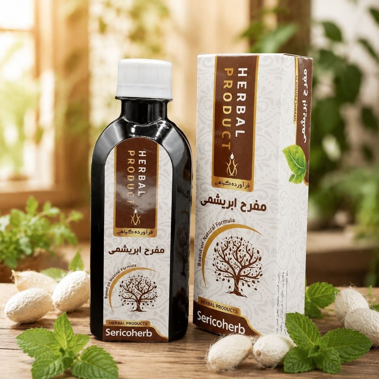 شربت مفرح ابریشمی (اکسیر شادابی) مجموعه حکیم خیراندیش