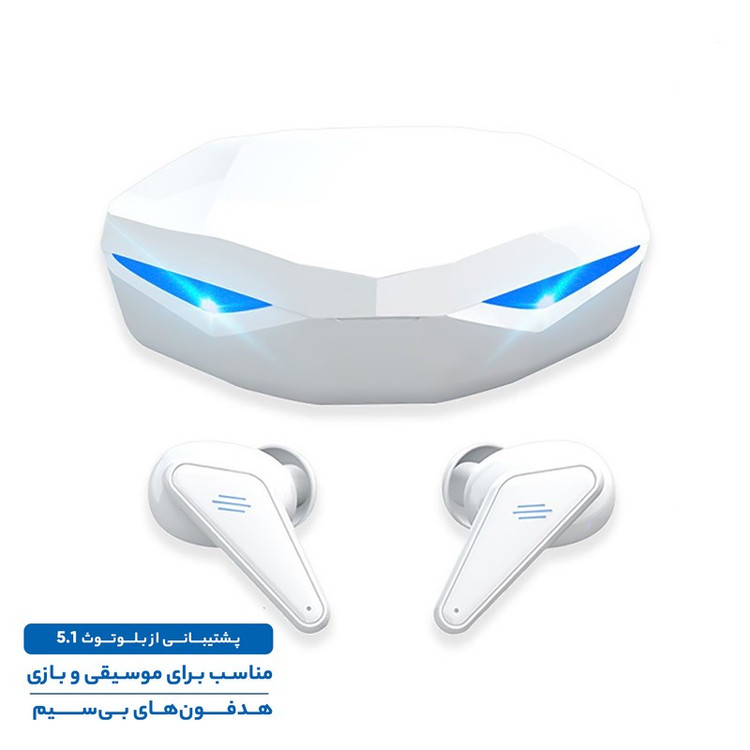 هدفون بلوتوثی مدل K55 با قابلیت حذف نویز (ANC)، درگاه شارژ USB Type-C، دارای کنترل لمسی روی گوشی ها، حالت Gaming، مقا...