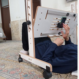 میز لپ تاپ و مطالعه طبی درازکش (پایه چرخ دار - نمونه لپ تاپ)