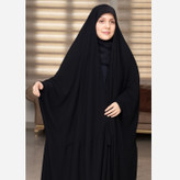 چادر مشکی عراقی چادر اصیل عربی واقعی چادر عبایه دو تیکه در کمردرزمی خورد ( خبانه دار ) چادر کربلا نجف لباس محرمی اربعین