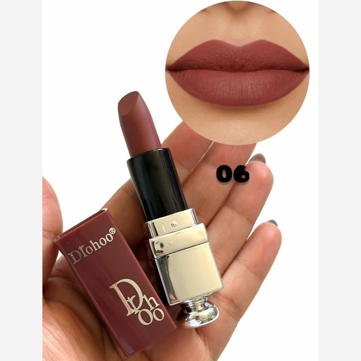 رژلب جامد مات و مخملی برند DrhOo (طرح دیور رنگبندی نود و شیک