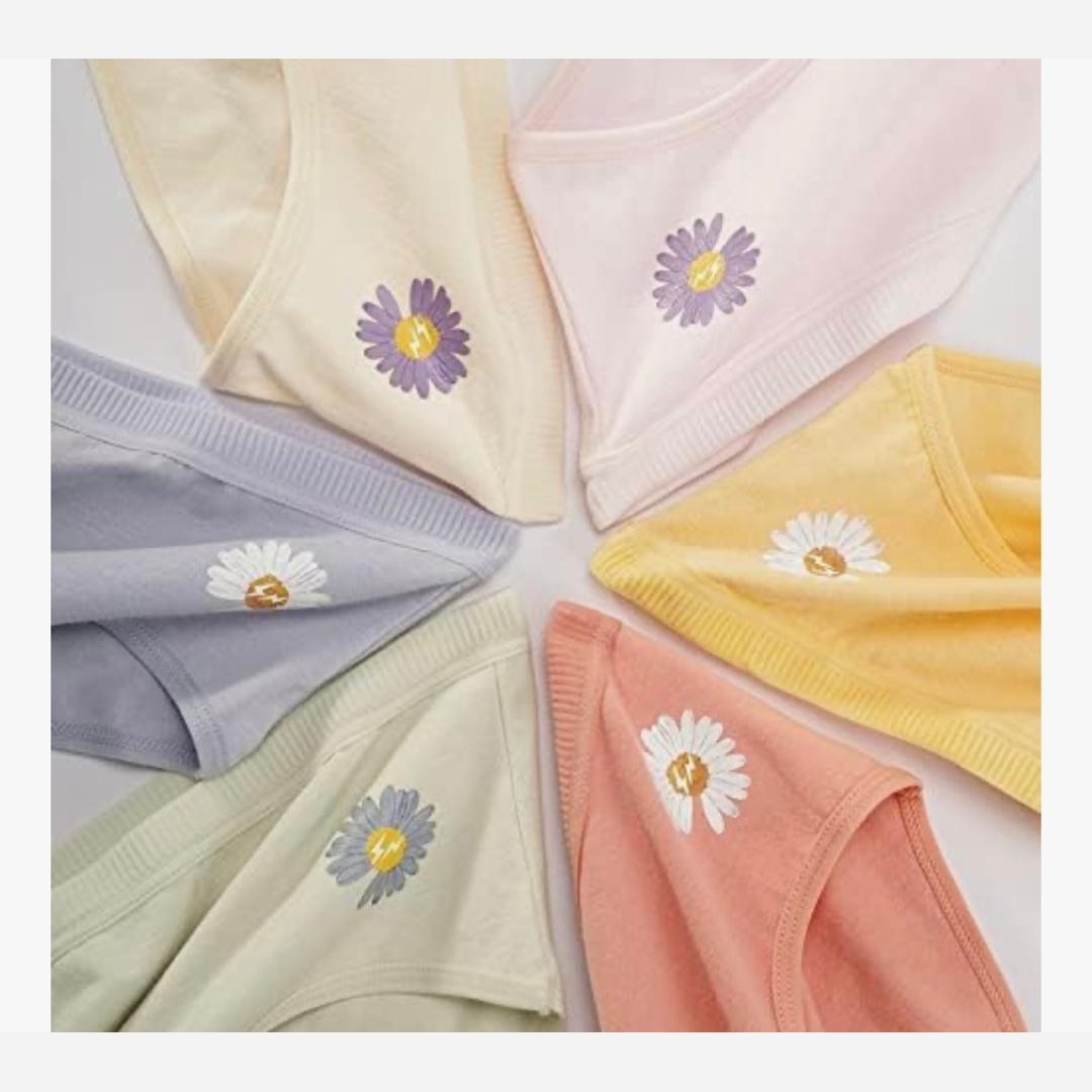 پک 4عددی شورت زنانه نخی گل بابونه فانتزی وارداتی M- L-XL