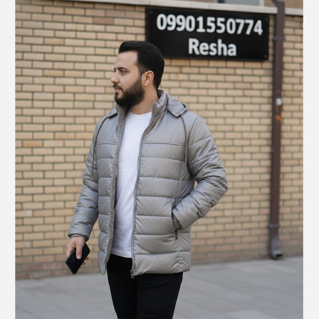 کاپشن مردانه با کیفیت ، کامل خز ، پشم شیشه 200 گرم