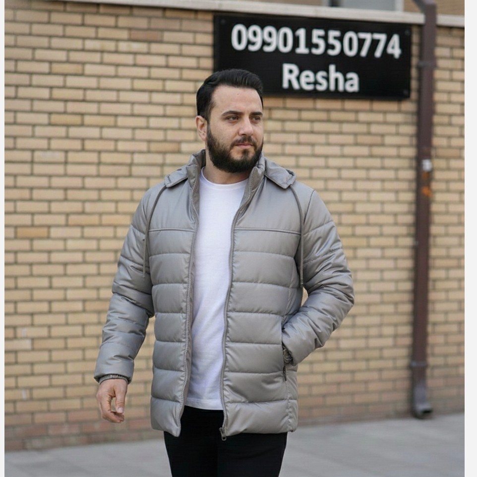 کاپشن مردانه با کیفیت ، کامل خز ، پشم شیشه 200 گرم