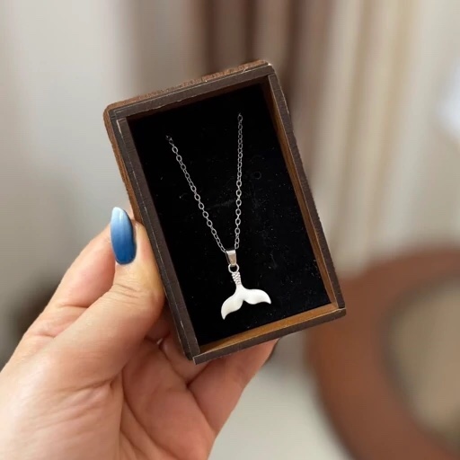 گردنبند دم وال دخترانه اکسسوری گردنبند
