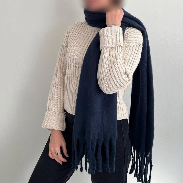 بیگ اسکارف ساده موهر پشمی وارداتی