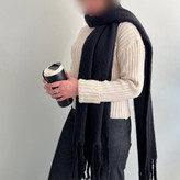بیگ اسکارف ساده موهر پشمی وارداتی