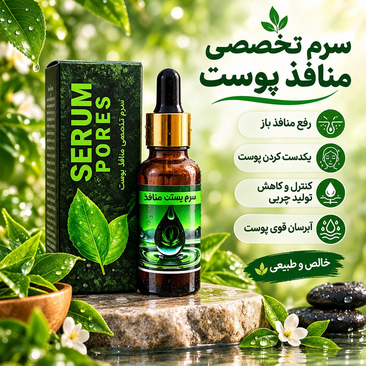 سرم تخصصی منافذ پوست، رفع منافذ باز، یکدست کردن پوست، کنترل و کاهش تولید چربی، آبرسان قوی پوست