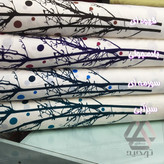 پارچه پرده فلامنت طرح درخت برفی عرض 3 متر جنس عالی در 4 رنگ