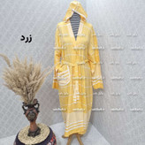 حوله تن پوش صددرصد نخی یزدی دارای رنگبندی سایز دو ایکس لارج 2XL برند رامش تک رنگ قد 140 - دور کمر 145 - یقه تا مچ 80