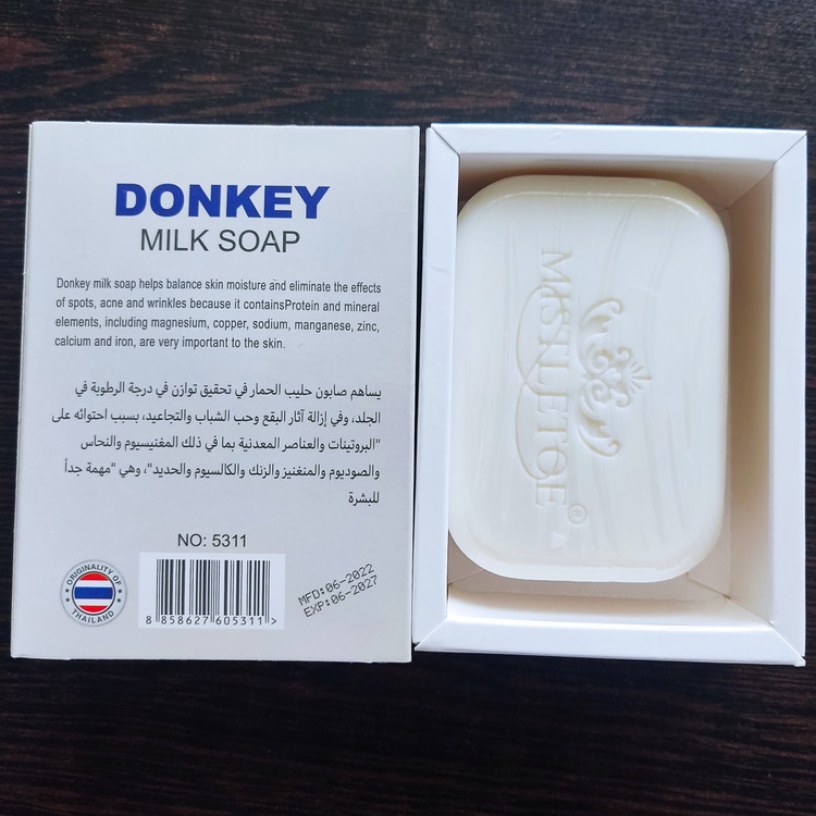 صابون شیر الاغ تایلندی 100 گرم MISTLETOE دانکی میلک آرایشی بهداشتی افلاک