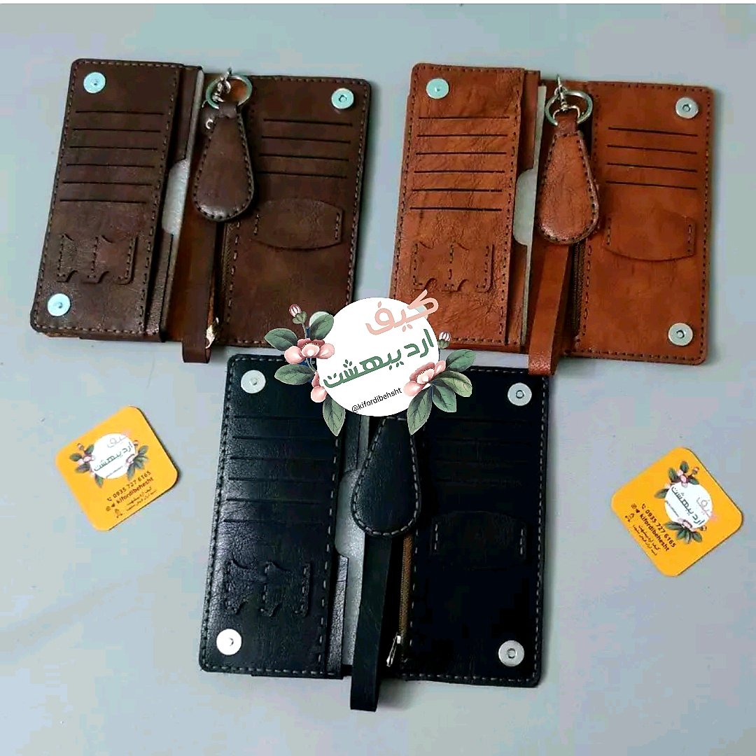 کیف پول چرم دست دوز کیف دست دوز