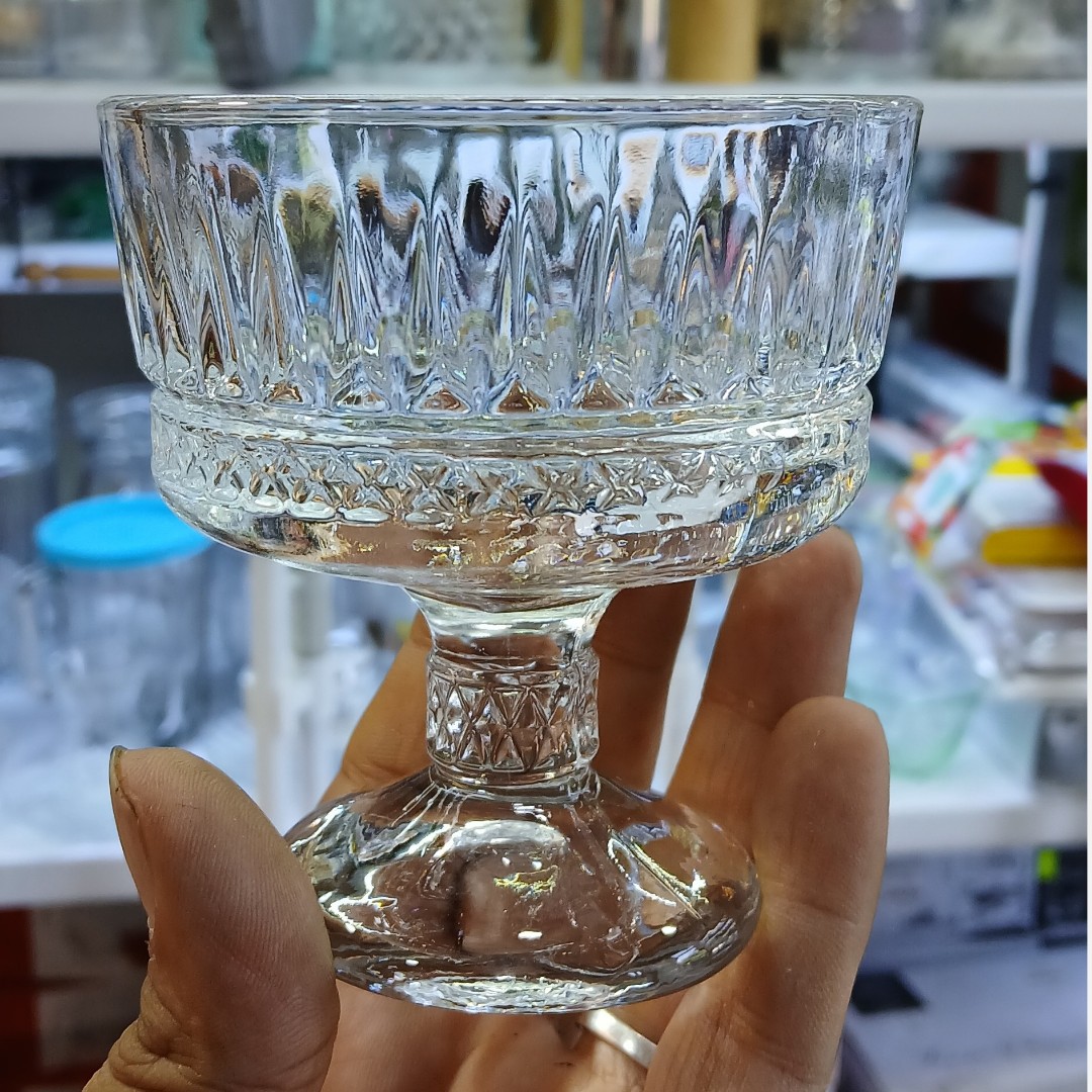 بستنی خوری اسلو(دست 6 عددی)کریستال طرح پاشاباغچه ارسال با پست