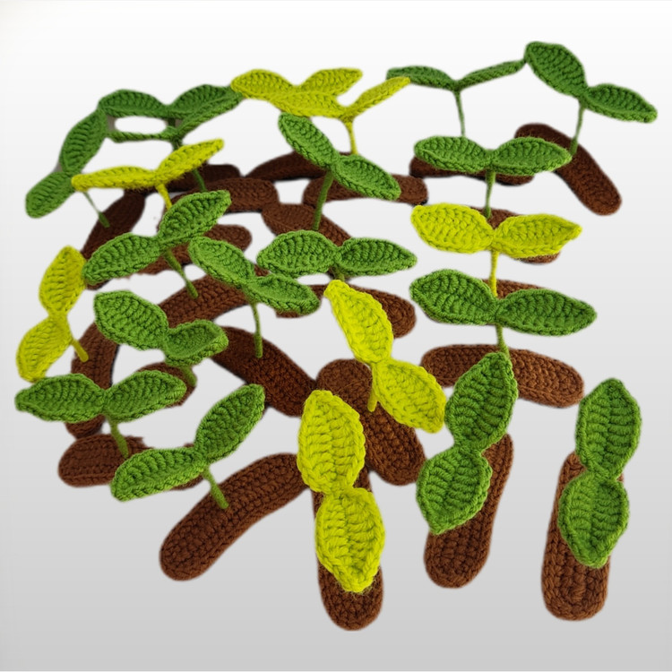 گیره سر دخترانه بافتنی طرح جوانه