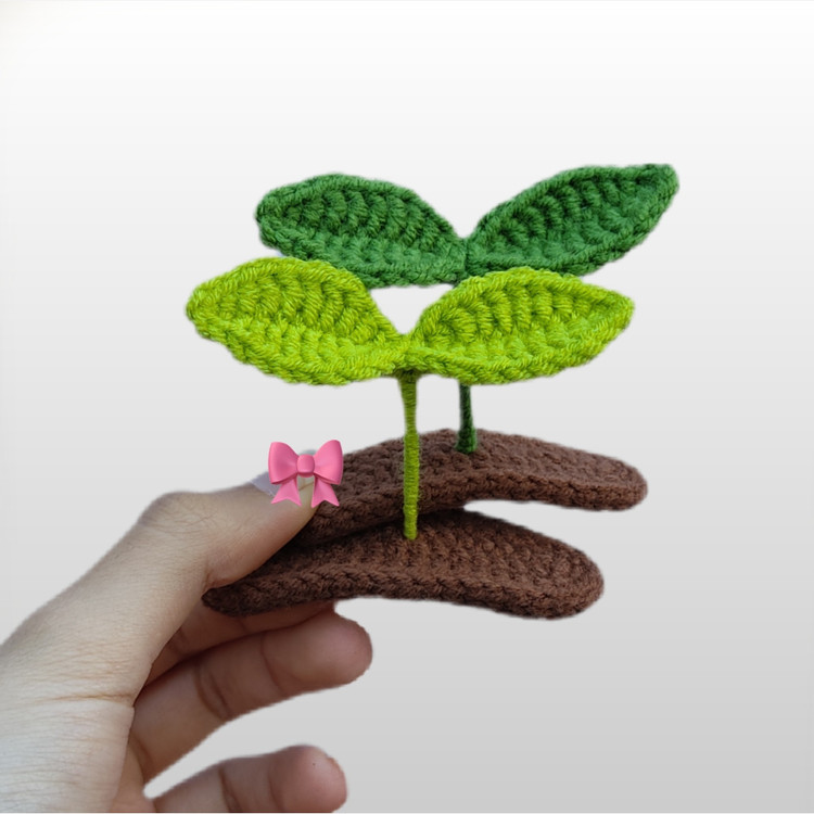 گیره سر دخترانه بافتنی طرح جوانه