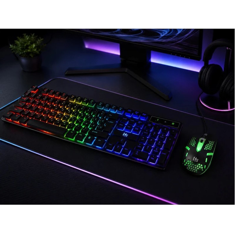 کیبورد و ماوس گیمینگ یوسیتک مدل CO3080G با نورپردازی RGB